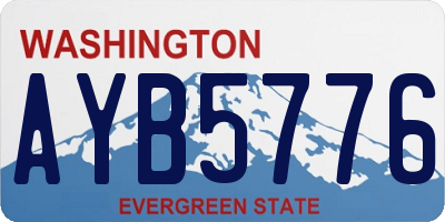 WA license plate AYB5776