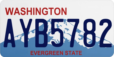 WA license plate AYB5782