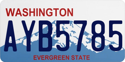 WA license plate AYB5785