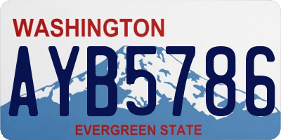 WA license plate AYB5786