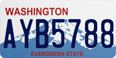 WA license plate AYB5788