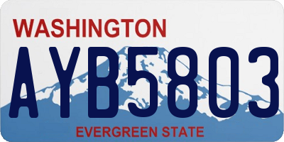 WA license plate AYB5803