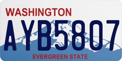 WA license plate AYB5807