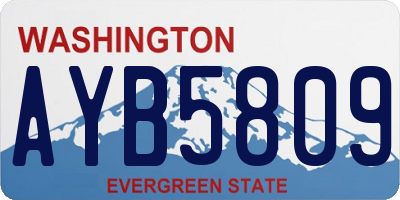 WA license plate AYB5809