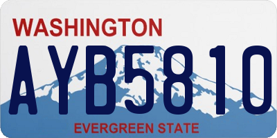 WA license plate AYB5810