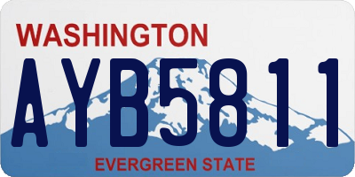 WA license plate AYB5811