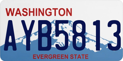 WA license plate AYB5813