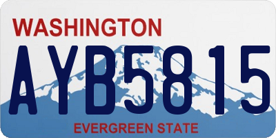 WA license plate AYB5815