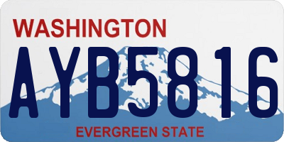 WA license plate AYB5816