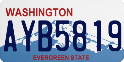 WA license plate AYB5819