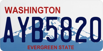 WA license plate AYB5820