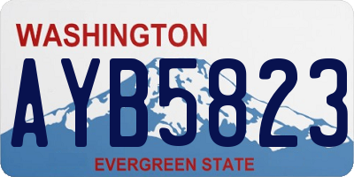 WA license plate AYB5823