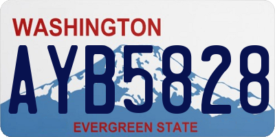 WA license plate AYB5828