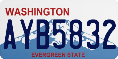WA license plate AYB5832
