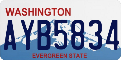 WA license plate AYB5834