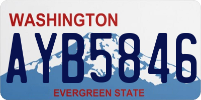 WA license plate AYB5846