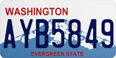 WA license plate AYB5849
