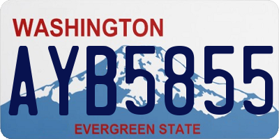 WA license plate AYB5855