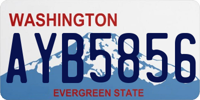 WA license plate AYB5856