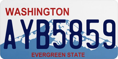 WA license plate AYB5859