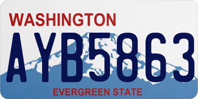 WA license plate AYB5863
