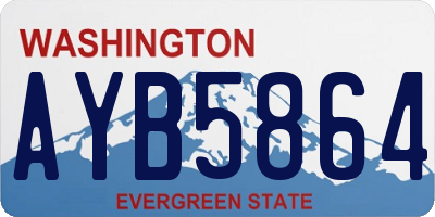 WA license plate AYB5864