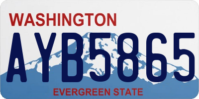WA license plate AYB5865