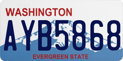 WA license plate AYB5868