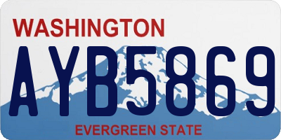 WA license plate AYB5869