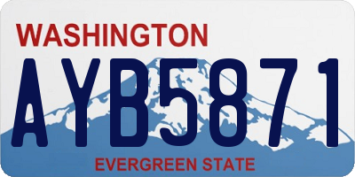 WA license plate AYB5871