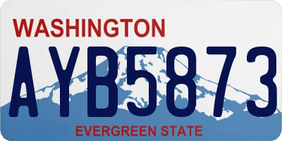 WA license plate AYB5873