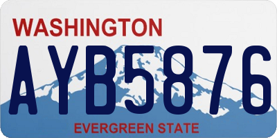 WA license plate AYB5876