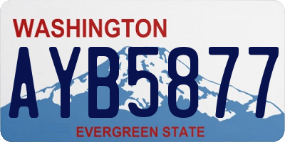 WA license plate AYB5877