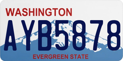 WA license plate AYB5878