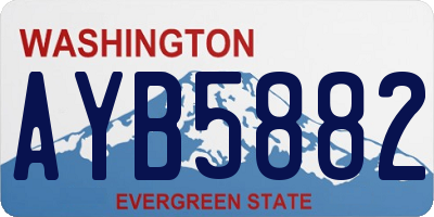 WA license plate AYB5882