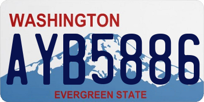 WA license plate AYB5886