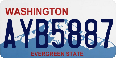 WA license plate AYB5887