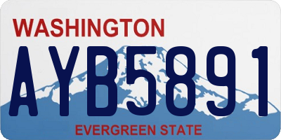 WA license plate AYB5891