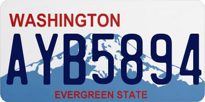 WA license plate AYB5894