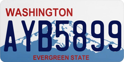 WA license plate AYB5899