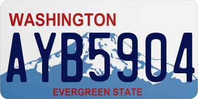 WA license plate AYB5904