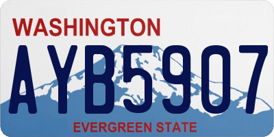 WA license plate AYB5907