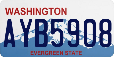 WA license plate AYB5908