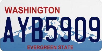 WA license plate AYB5909