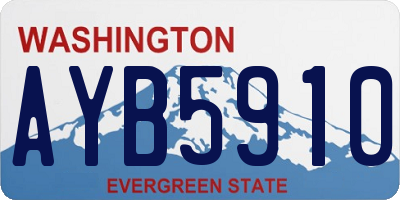 WA license plate AYB5910