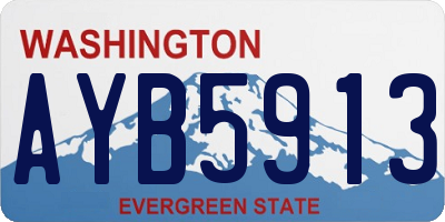WA license plate AYB5913