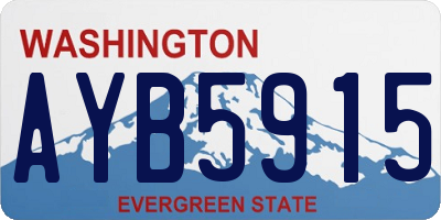 WA license plate AYB5915