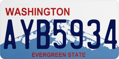 WA license plate AYB5934