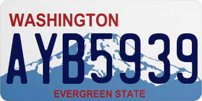 WA license plate AYB5939
