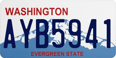 WA license plate AYB5941
